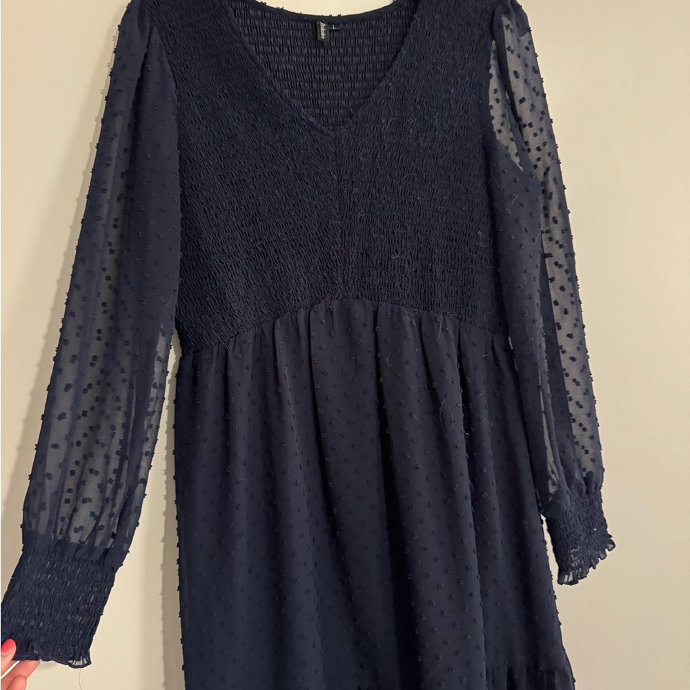 Elegant Navy Blue Women's Dress